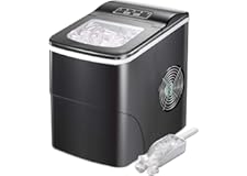 AGLUCKY Countertop Ice Maker Machine, Portable Ice Makers Countertop, Make 26 lbs ice in 24 hrs,Ice Cube Rready in 6-8 Mins w