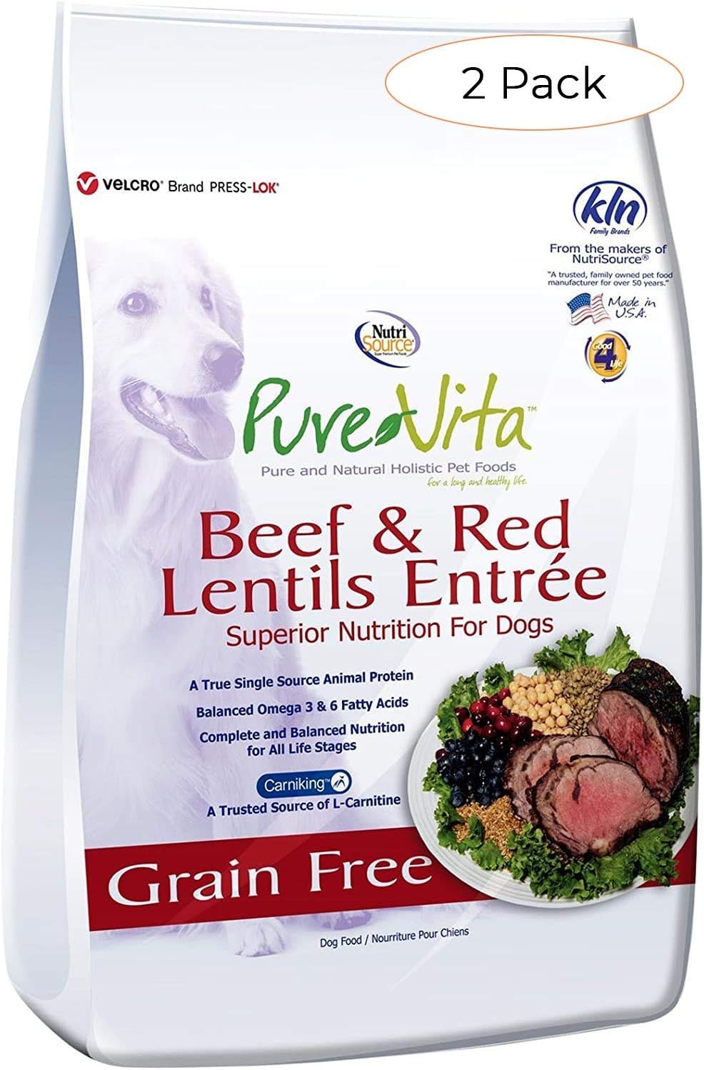 Pure Vita Nutri Source Grain Free Beef & Red Lentils, 25