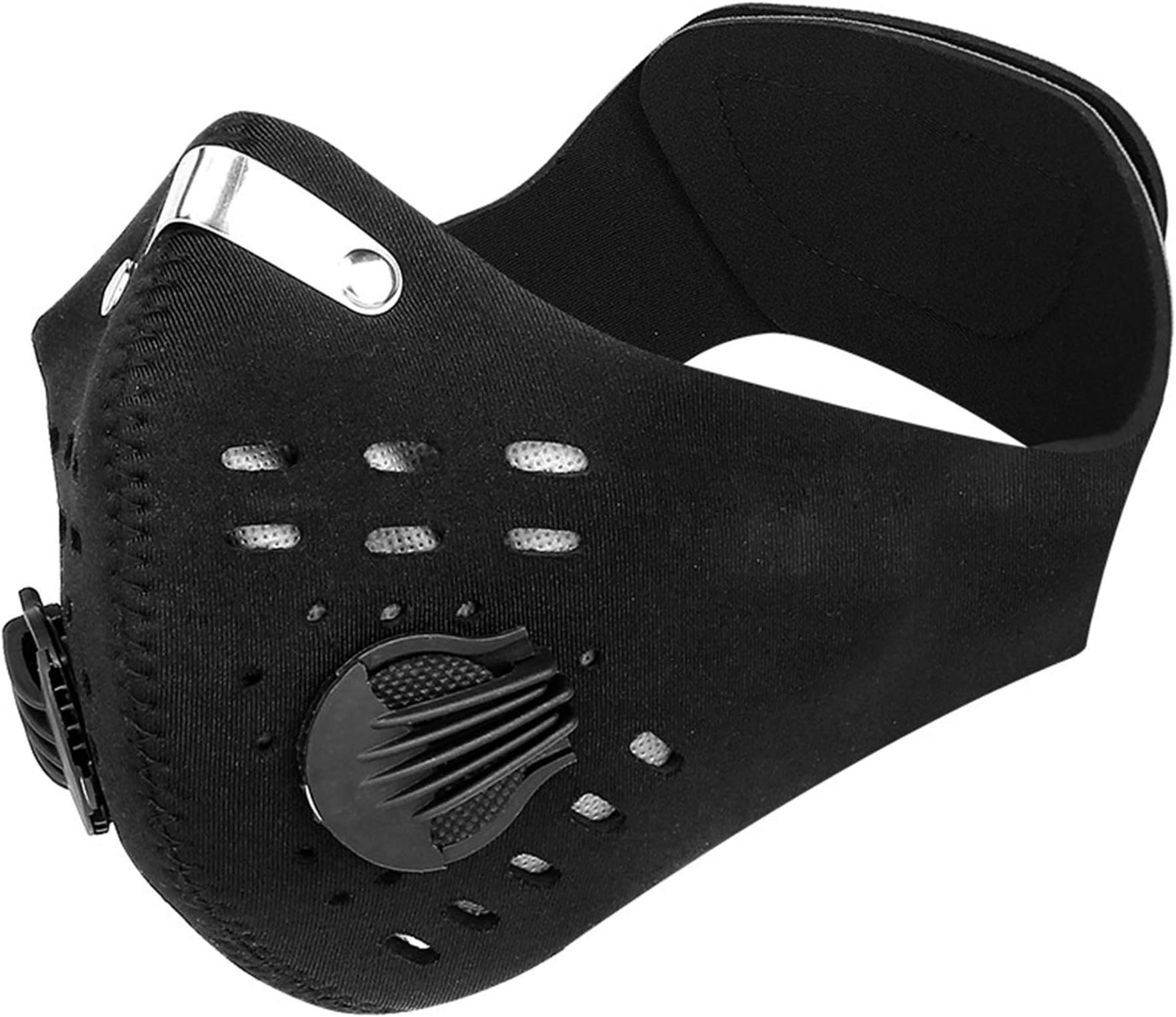JunYi Dust Mask Activated Carbon Dustproof Mask with Dual Breathable Valve for Running Cycling Woodworking Mowing Sanding Outdoor Activities