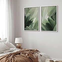 MUDECOR Framed Canvas Print Wall Art Set Green