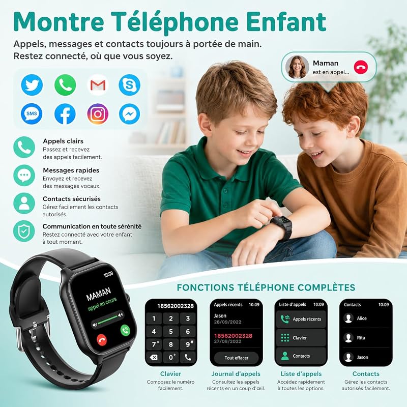 Smartwatch Kinder Smartwatch für Jungen und Mädchen, Fitnessuhr Kinder mit Spielzeugen, Kinderuhr