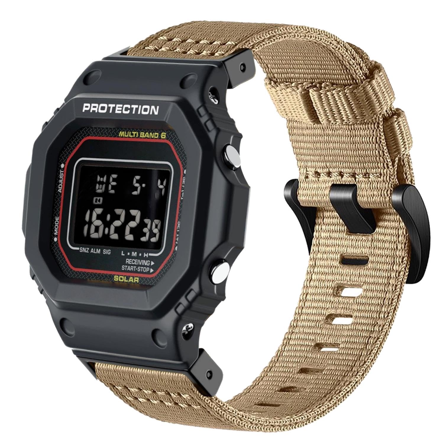 Abanen Rugged Nylon Watch Band for Casio gshock DW-5600/8900, Adjustable Sports Wrist Strap for GA-100/GW-B5600/GB-5600 /GW-6900