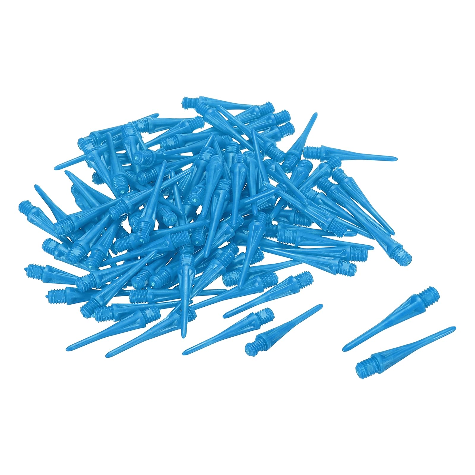 PATIKIL Plastic Dart Tips, 100 Pack 2BA Thread Soft Dart Tips Replacement Plastic Tip Soft Tip Dart Accessories, Blue