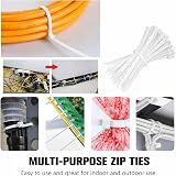 D.A.Y. Republic 100pc White Cable Ties Assorted 3 Sizes Self-Locking Zip Tie view 6