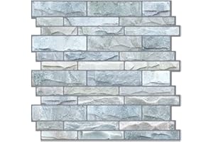 STICKGOO 10-Sheet Peel and Stick Backsplash for Kitchen, Decorative Self Adhesive Backsplash Tiles(Cultured Stone, Thicker De
