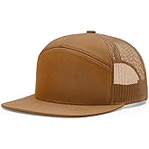 Richardson 168 Seven-Panel Trucker Leather Patch Hat