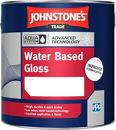 Johnstone's Trade Aqua Water Based Gloss - Brilliant White - 1 Litre