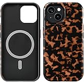Obbii Compatible with iPhone 15/14/13 Case [8 ft Drop Tested] Compatible with MagSafe - Cute Tortoise Shell Mag Series Cases for Women Girls (iPhone 15/14/13 6.1")