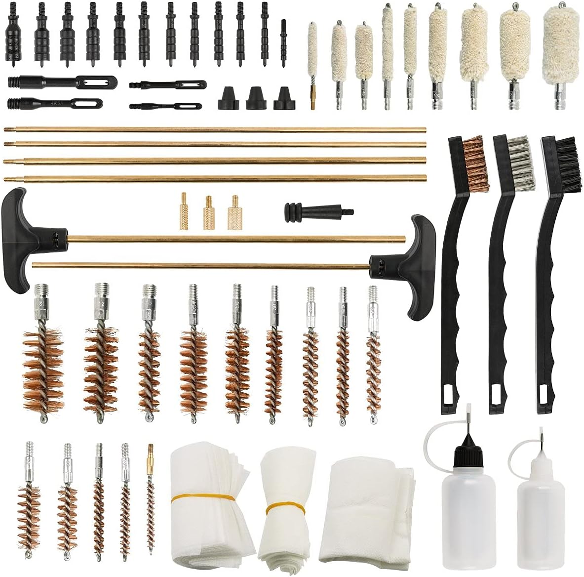 iunio -Gun Cleaning Kit-，Universal，All Caliber，with Mat and Carrying Case，for All Guns, Rifle, Shotgun, Handgun, Pistol, Hunting, Shooting : Sports & Outdoors