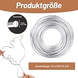 Yoosso 9 Gauge Aluminium Craft Wire 3mm 65 ft Bendable Silver for Jewellery view 2
