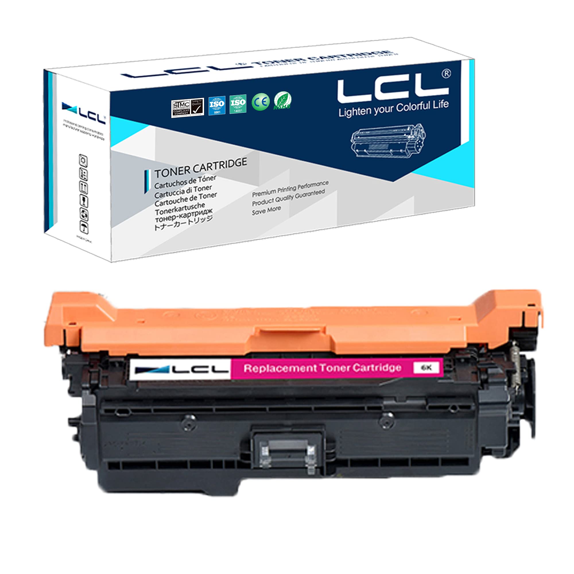 LCL Remanufactured Toner Cartridge CE403A 507A (1 Magenta) Replacement for HP Laserjet Enterprise 500 color M551 M551N M551DN M551XH M575f M575c M575dn M570dw
