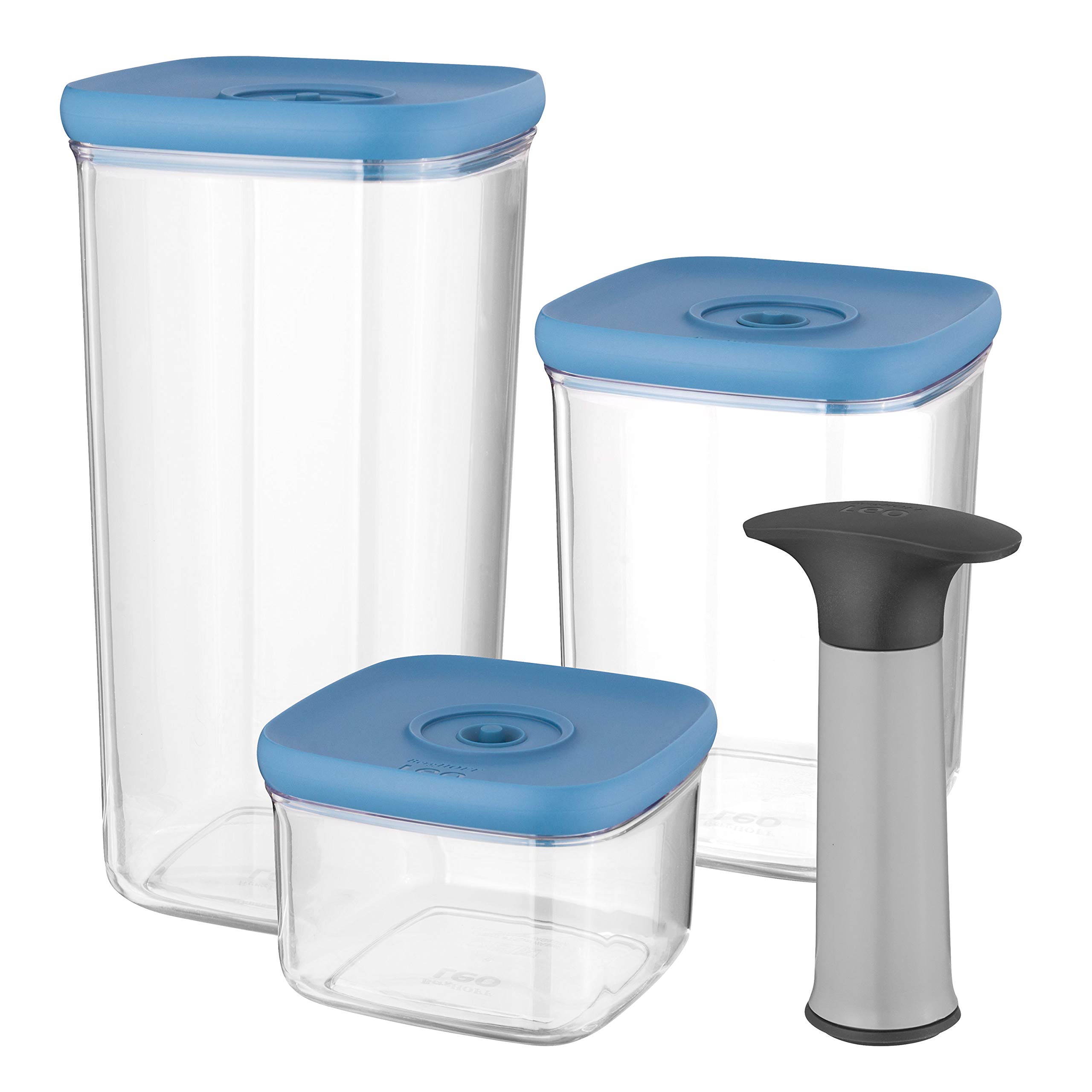 BergHOFF Leo Vacuum Food Storage Containers with Pump, Set of 3, With Pump
