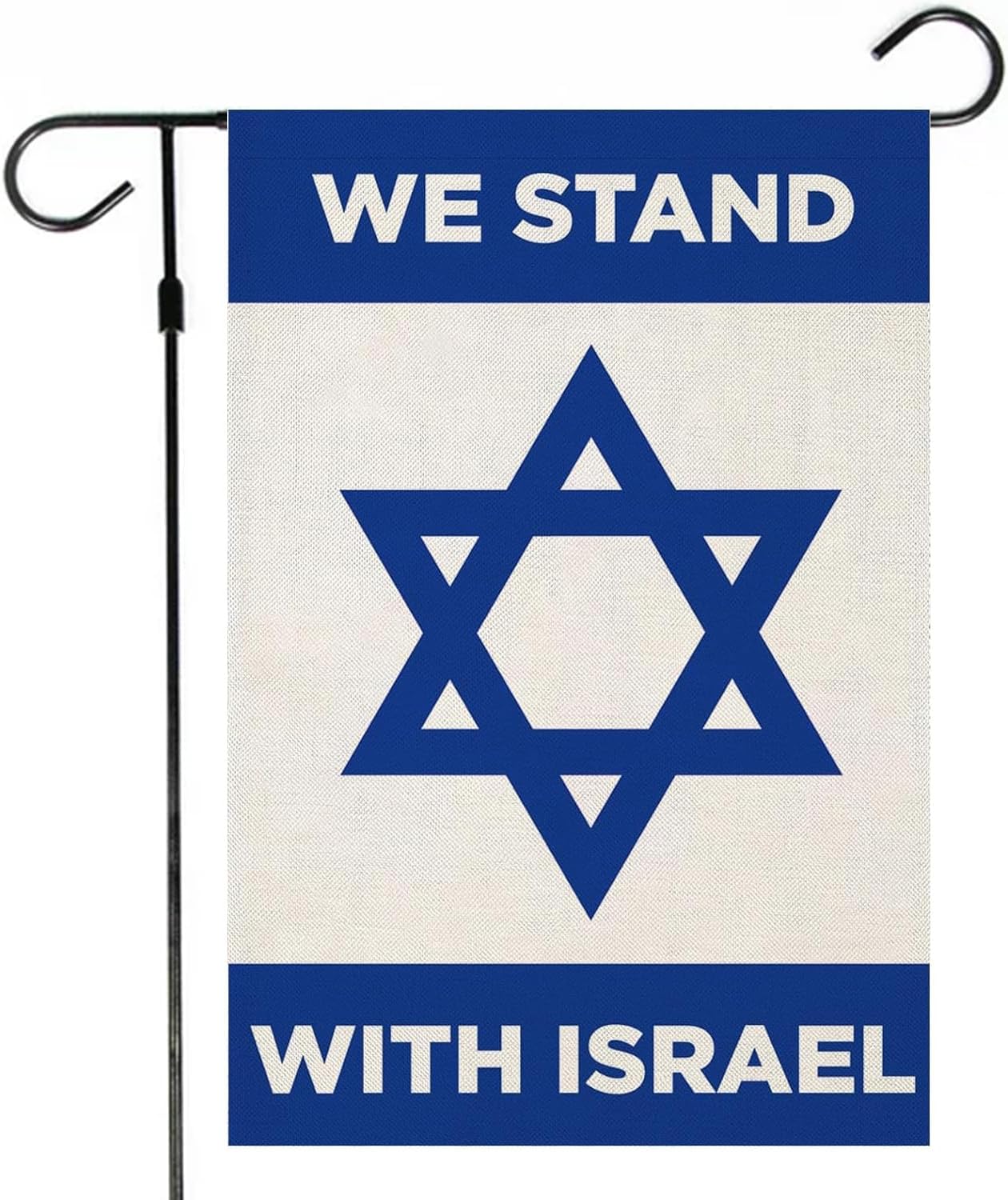 Flagpole Hardware - We Stand with Israel Garden Flag, Bandera de Israeli Small Yard Flag, Israel Country International World Small Decorative, Yard House Banner (A)