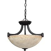 Canarm ICH375A03RA14 3 Light Warren Dual Large Pendant Light Fixture, Bronze