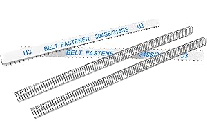 KOTENTOP 12 PCS Conveyor Belt Lacing Fastener Wire Hook Belt Joint Splicing & Repair Stainless Steel Pin Buckle Wire Hook Fastening for PVC PVK PU Light Weight Belts, 12 Inch Long