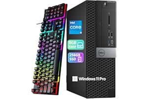 Dell Optiplex 7050 SFF Desktop Computer PC | Core i5-6500 | 8 GB DDR4 RAM | 256 GB SSD | USB WiFi + Bluetooth | Windows 11 Pr