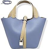 Genuine Leather Bucket Bags for Women,Vegetable Basket Crossbody Women's Shoulder Handbags with Zipper Closed