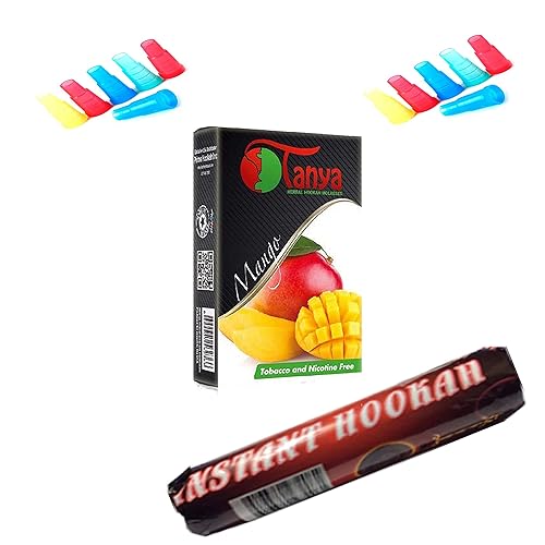 1 Flavor for Hookah, Shisha Nargila, Made from Natural Flavor, Zero  Nicotine, Comes with 5 Instant Charcoal, 5 Mouth Tips - Big Saving - Slow  Burning Charcoal (Mango) in Kenya