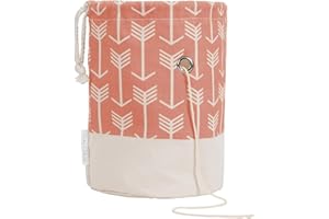 TOGETRUE Yarn Bag, Small Knitting Crochet Bag, Portable Yarn Storage Bags Organizer for Crocheting Project,Store Skein Ball, Short Knitting Needle (Pink)