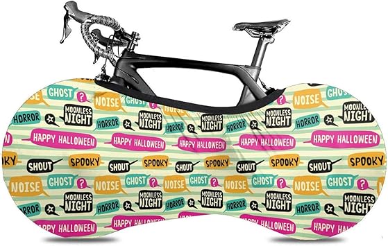 Amazon ハッピーハロウィン Zone自転車屋内収納カバー ホイールパンツチェーンガレージ 屋内アンチダストマウンテンバイク収納バッグ 大人の自転車 自転車収納カバー 屋内マウンテンバイクカバー Haogoo 自転車カバー