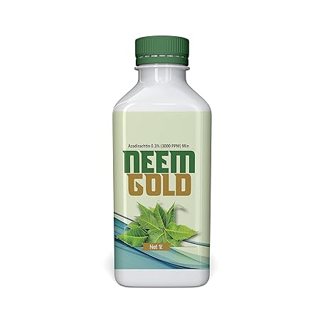 Sunfield Agro Neem Gold Pure Organic Neem Oil for Plants -Natural Insecticide Pesticide for Plants, Flowers, Gardening, Fruits, Crops, Lawns- 500L