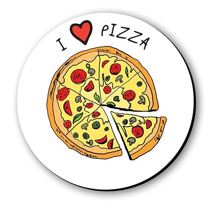 Seven Rays I Love Pizza Fridge Magnet (Multicolour)