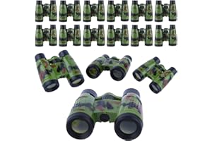 ASONA 12PCS Binoculars for Kids with Camouflage Color, Binoculars Nature Exploration Toys Bulk Safari Jungle Animal Theme Par