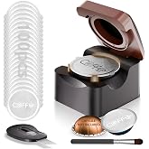 Reusable Vertuo Pods Refill Kit for Nespresso, NO PODS | 100pcs Aluminum Foil Seals Lids, Press-to-Seal Design, Fits Vertuoline Next Plus Machine