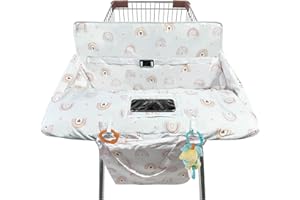 GXFCYMXBD Shopping Cart Cover for Baby,2-in-1 High Chair Cover with Portable Cloth Bag,Cart Seat Pad for Babies Grocery Cushion Cover Restaurant,Suitable for All Supermarkets