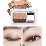 ビューティー アイシャドー Joielmal 女性 韓国風 2色 天使の誘惑 可愛い スタンプデザイン ミニスタンプ グラデーションアイシャドーパレット 携帯便利 極め細かい 化粧パウダー 化粧用 春アイパレット メイク道具 多機能 携帯便利 (B)