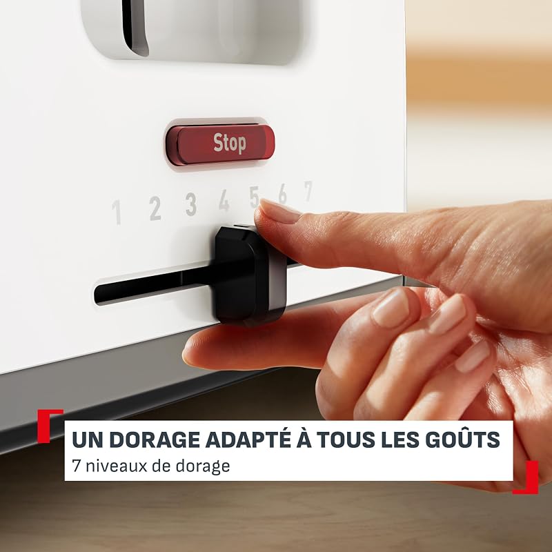 - Vita - Grille-pain 2 fentes avec chauffe-viennoiseries - Blanc
