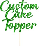 EDSG Personalised Cake Topper Happy Birthday Wedding Graduation Baby Shower