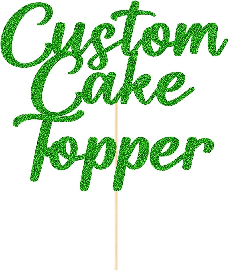EDSG Personalised Cake Topper Happy Birthday Wedding Graduation Baby Shower