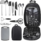 Camping Essentials, Evanda Camping Cooking Utensils, Travel Essentials, Portable Camping Kitchen Utensil Set for Travel, Picn