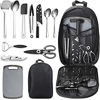 Camping Essentials, Evanda Camping Cooking Utensils, Travel Essentials, Portable Camping Kitchen Utensil Set for Travel, Picn