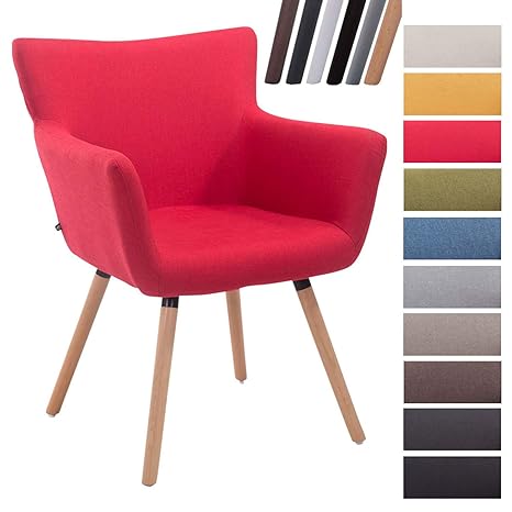 CLP Silla de Visita Antwerpen en Tela I Silla Salón con Reposabrazos