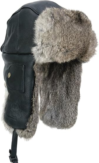 bomber leather hat