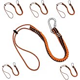 KKIKK 6 Pack Retractable Tool Lanyard - Secure Your Tools with Ease | Safety Fall Protection Tools Leash with Reinforced Carbon Steel Carabiner and Adjustable Loop End for Hand Tool Tether