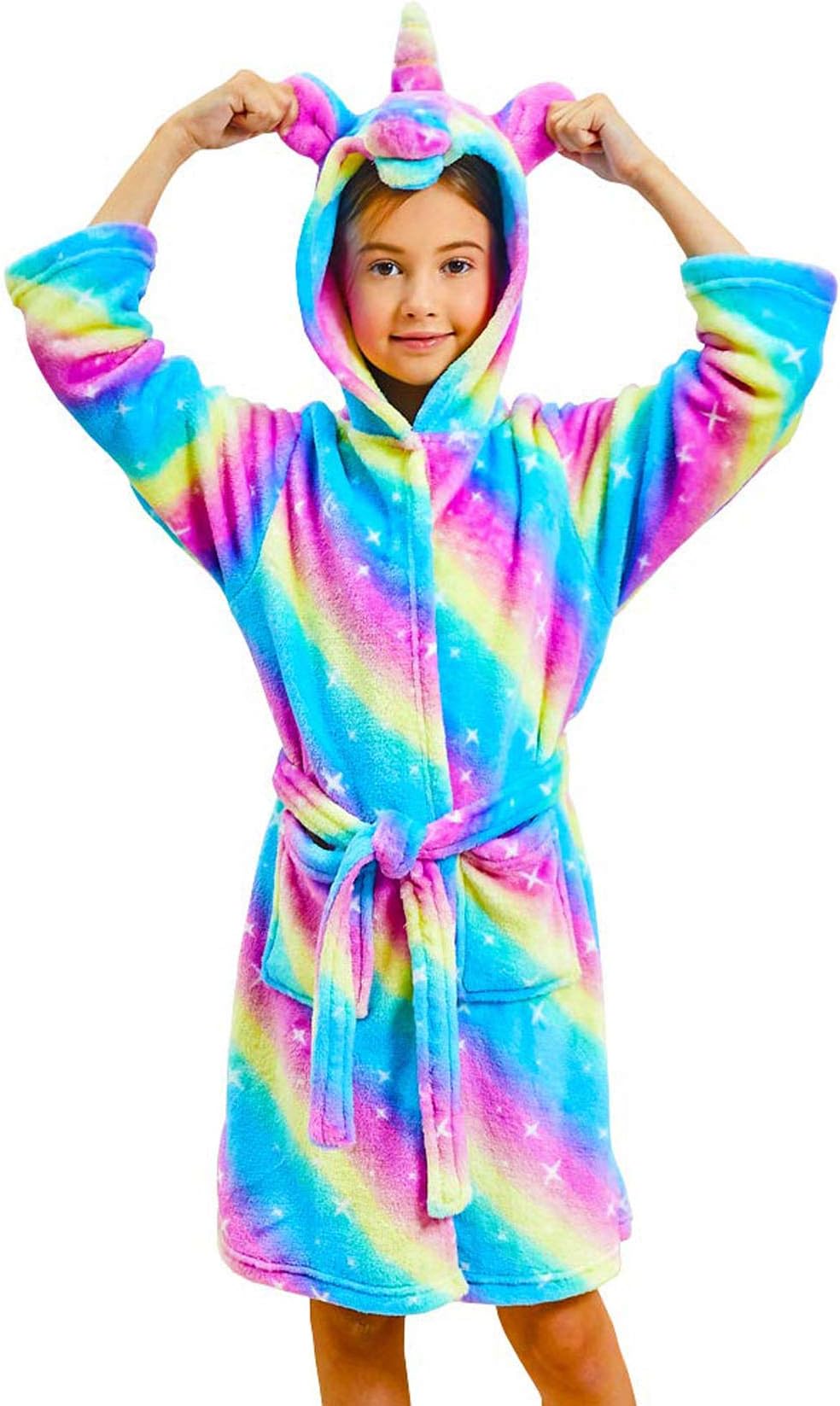 Baby Boys and Baby Girls Plush Fleece Bathrobes Hoodie