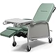 Lumex 3-Position Medical Recliner, Reclining Geri Chair with Wheels, Jade