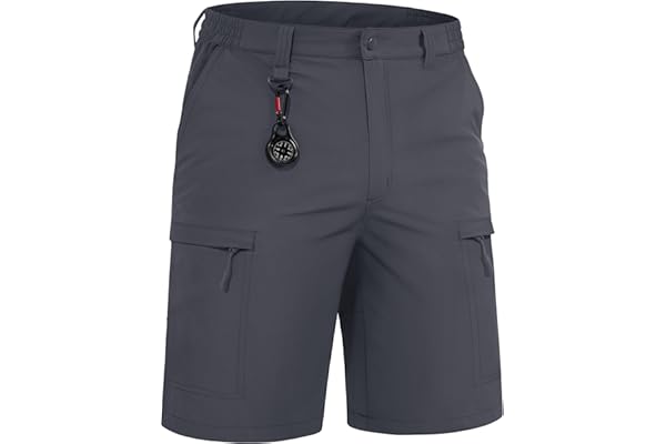 TACVASEN Men's Shorts Lightweight Quick Dry Stretch Cargo Shorts with 5 Pockets for Hiking Golf Fishing Camping Travel