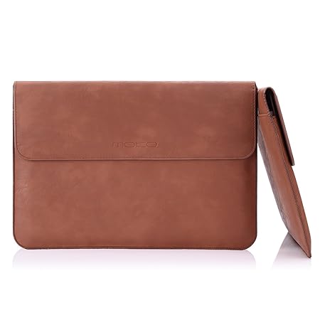 MoKo Microsoft Surface Pro 6 / Surface Pro 12.3 Zoll Sleeve Hülle - PU Leder Tasche Schutzhülle Lederhülle Aktentasche mit Ka