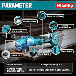 Cordless Angle Grinder for Makita 18v