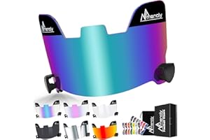 MENOLY Football Visor, Youth Football Helmet Visor, Scratch Resistant, UV Block, Facial Protection Visor for Football Helmet