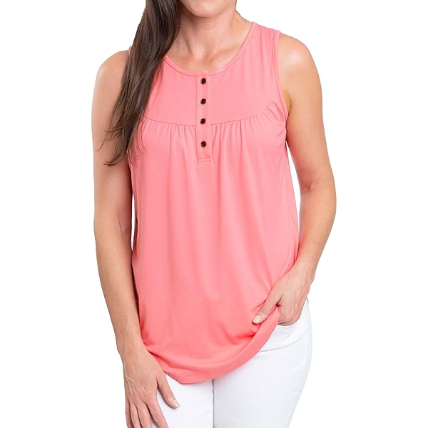 NIC+ZOE Women's Petite Perfect Knit Rib Scoop Tank, Camellia