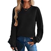 Zeagoo Womens Sweaters 2026 Fashion Fall Tops Crew Neck Long Sleeve Knit Pullover Sweater S-XXL