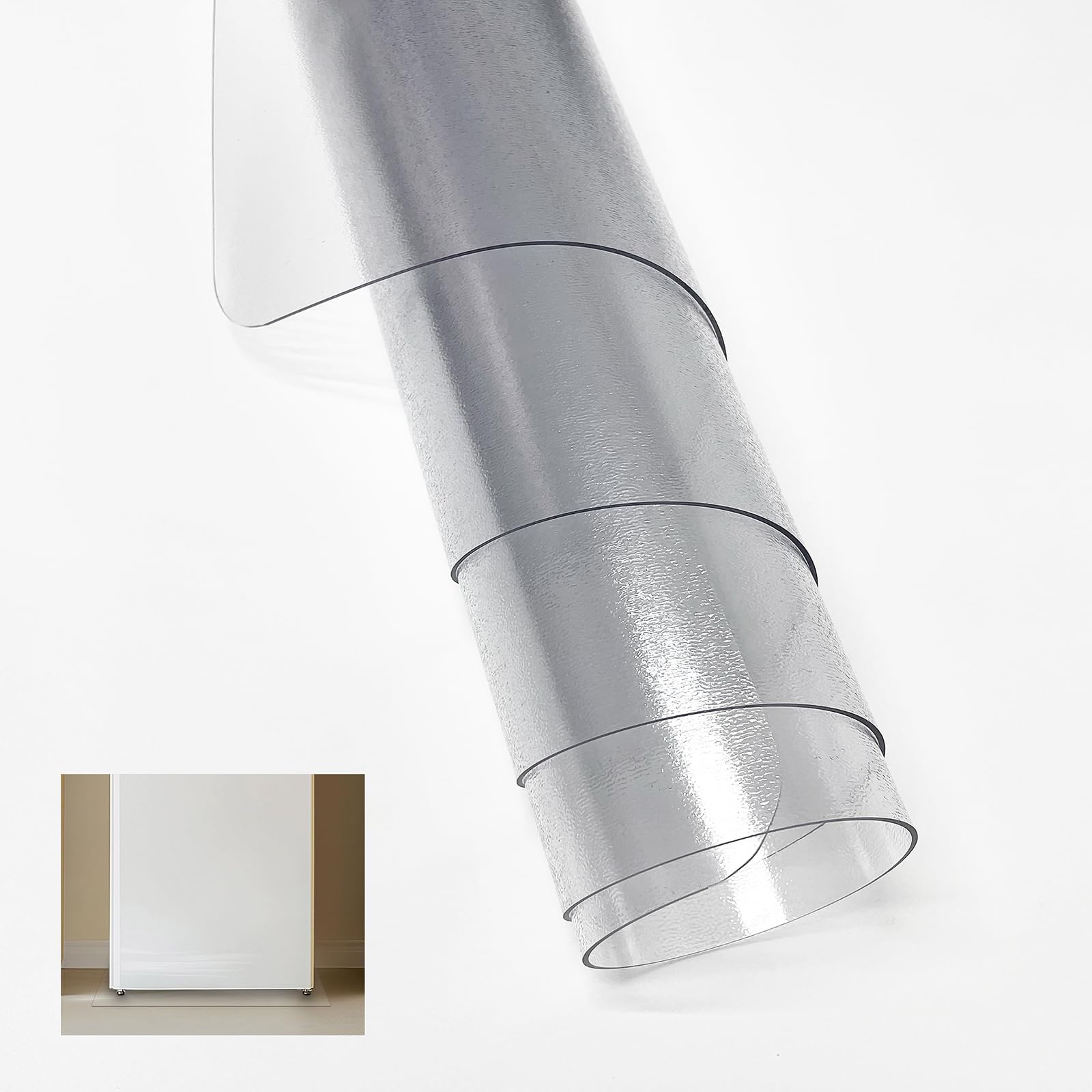 フリーリー 冷蔵庫マット Sサイズ 53×62cm 下敷き ～200L クリア 透明マット 拭ける 抗菌 防臭 厚1.5mm 床 保護 傷防止マット 撥水 クリア 水拭き PVCマット の商品画像