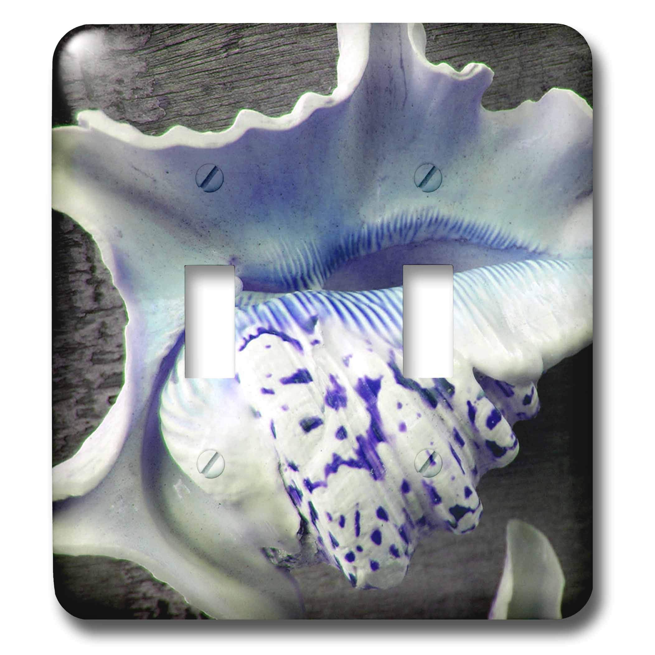 Photo 1 of 3dRose lsp_36929_2 Blue Purple Speckled Sea Shells Double Toggle Switch