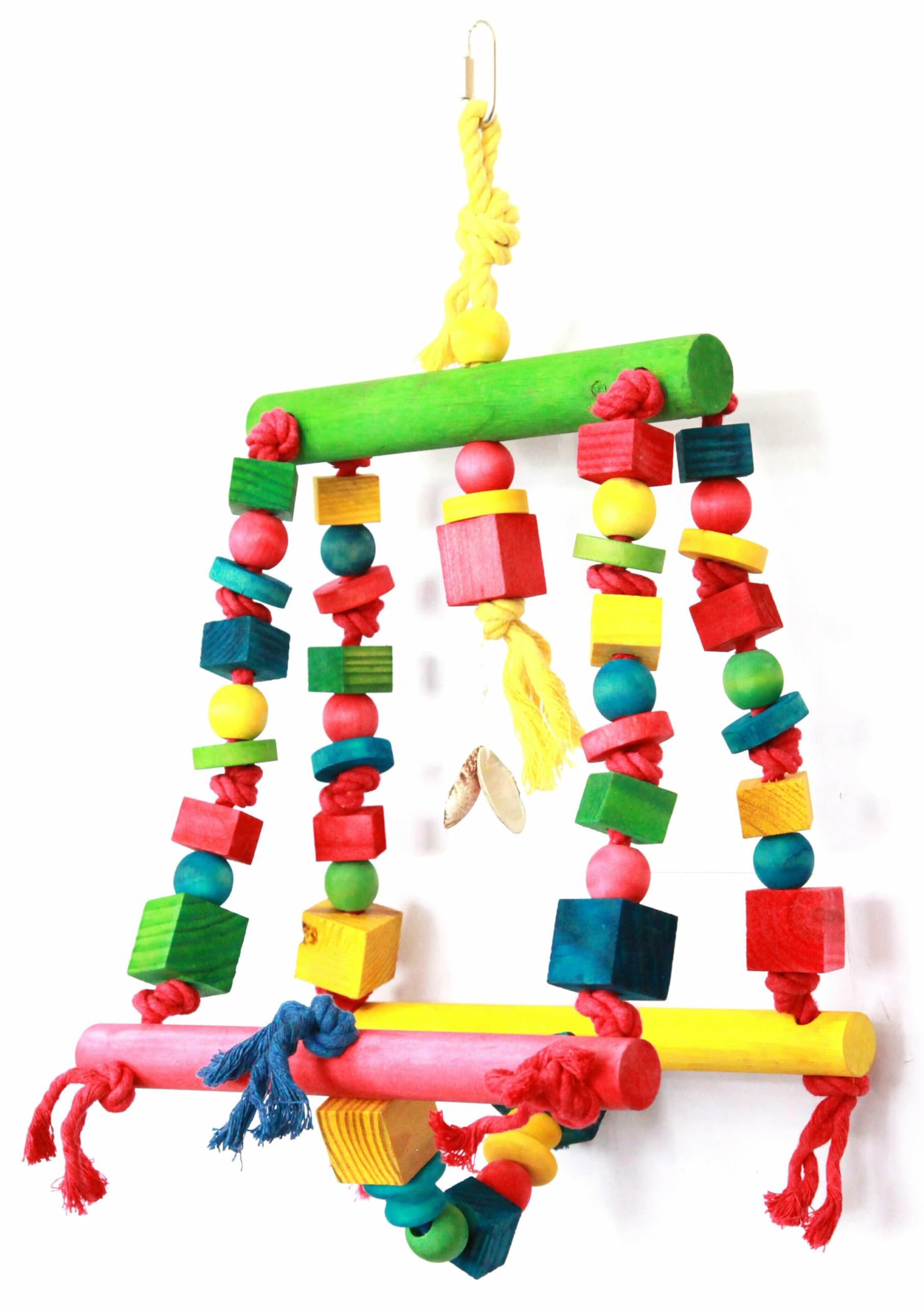 The Bird House Double Swing Parrot Toy, multicolor