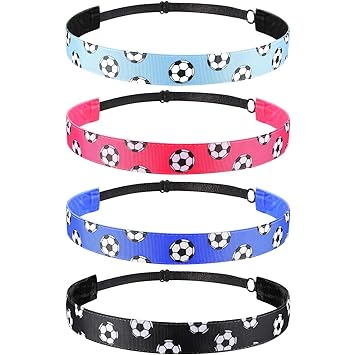 4 Pieces Non-slip Soccer Headband